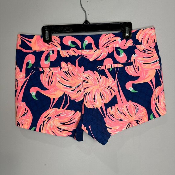 Lilly Pulitzer Ellie Shorts Size 12 Gimme Some Leg Flamingos Resort Preppy - Picture 6 of 9